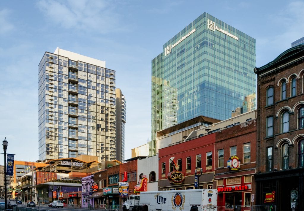 Alliance Bernstein 1 Street-level view of Alliance Bernstein from Broadway in Downtown Nashville.