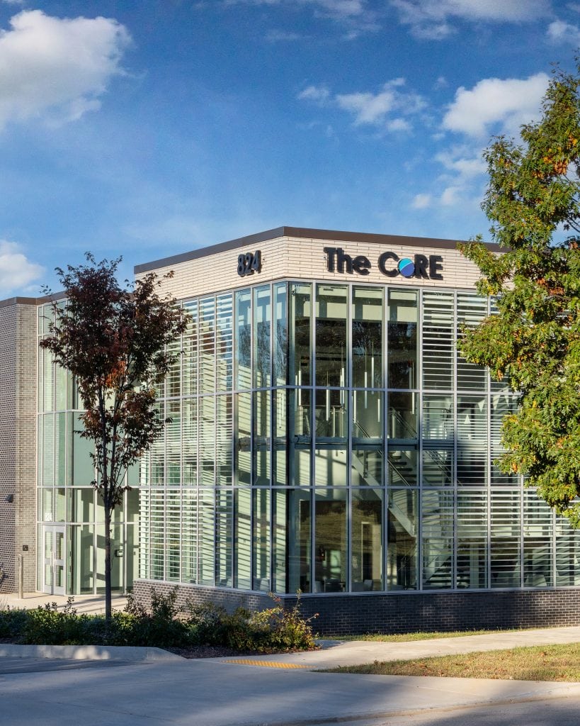 UKC COLDSTREAM 2 Modern research campus building surrounded by landscaped environment.